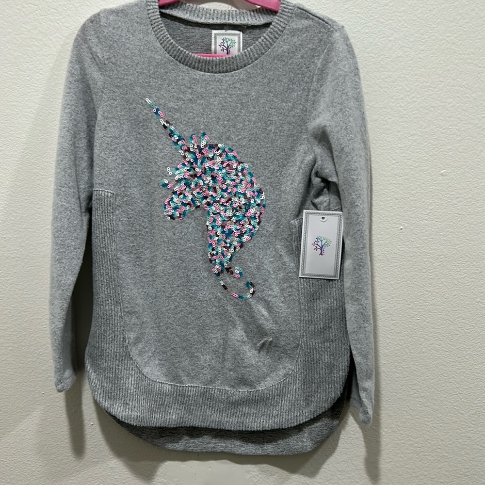 Colortree Girl’s Sequined Unicorn Sweater